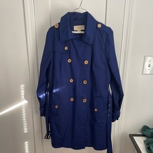 Michael Kors Large royal blue trench coat jacket